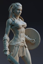 sexy gladiador Admirador arte 3d print model - Mito3D