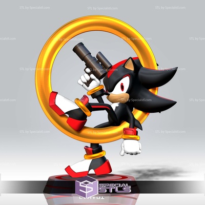 shadow sonic hedgehog 2 3d print files specialstl 3d print model - Mito3D