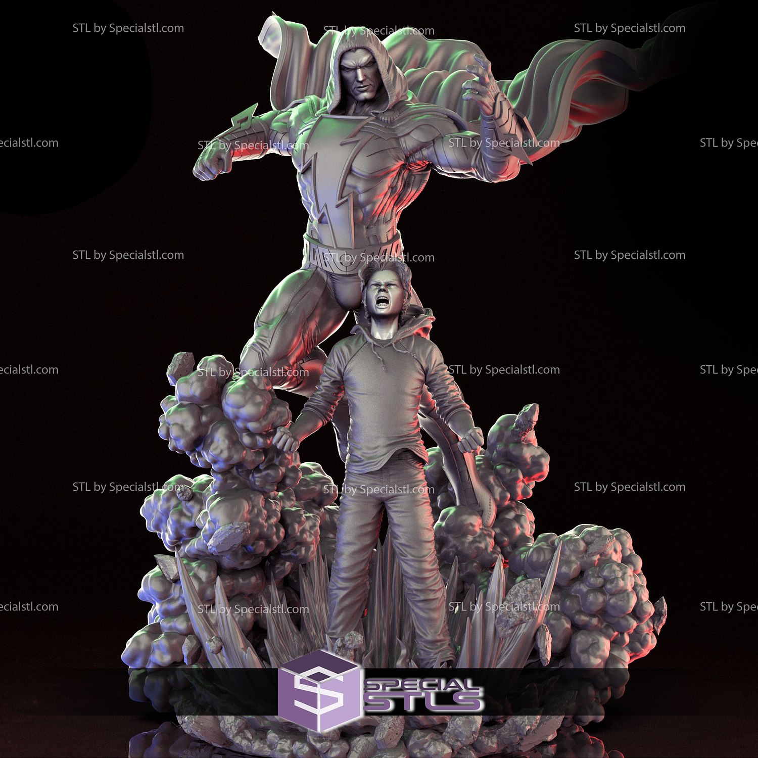shazam porra 3d modelo injusticia 3D print model - Mito3D
