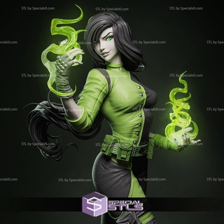 shego standing 3d printing figurine kim possible stl files 3d print model - Mito3D