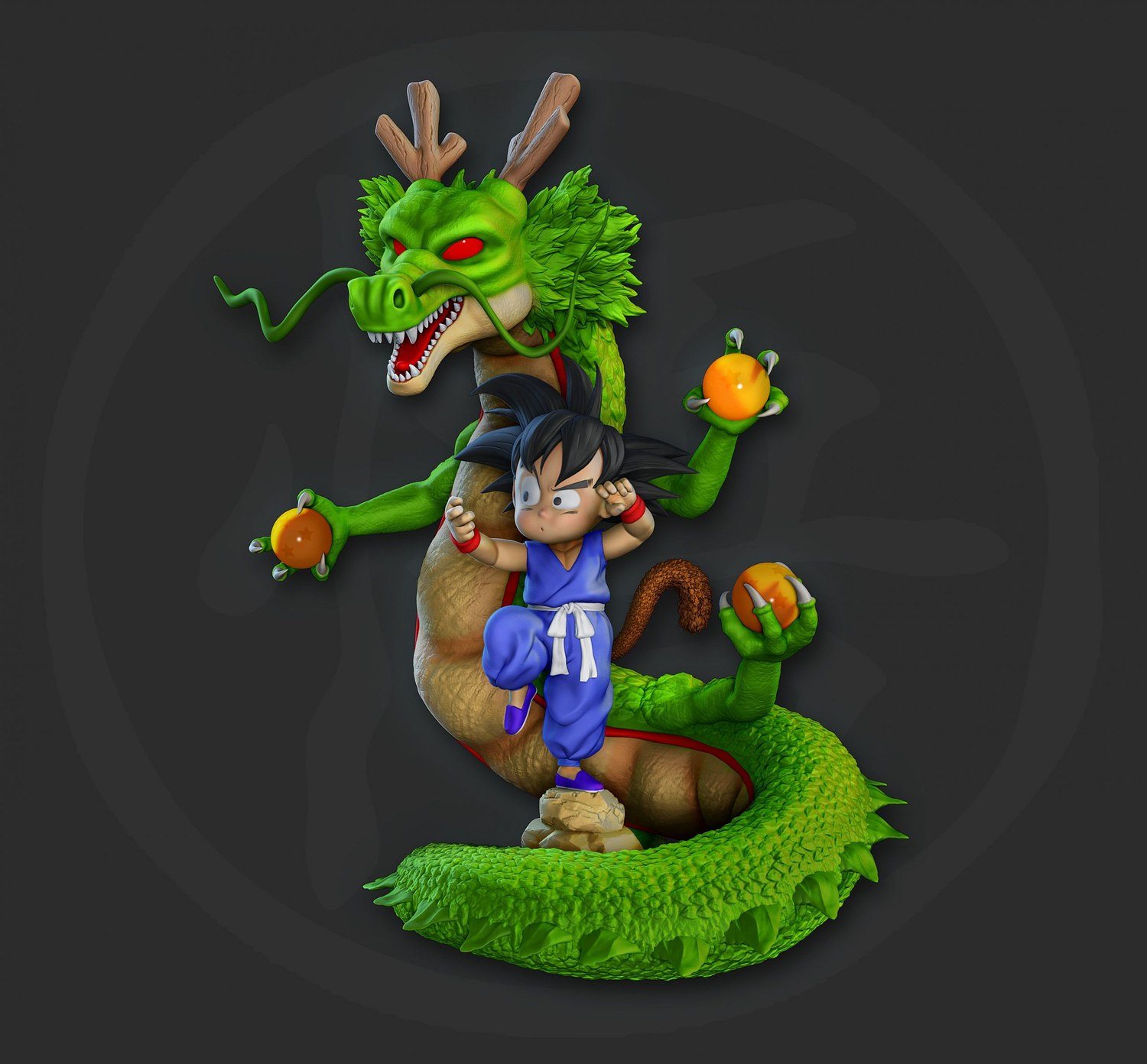 Shenlong goku enfant Dragon Ball 3D print model - Mito3D