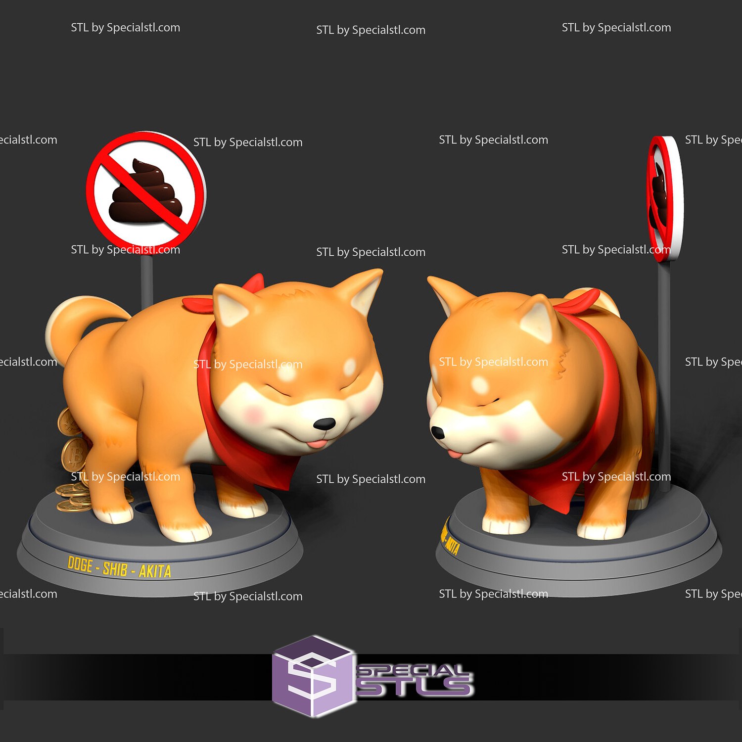 shiba criptovaluta dogecoin 3d stampabile fan art 3D print model - Mito3D