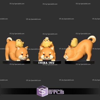 shiba inu pequeño pollo 3d imprimible 3d print model - Mito3D