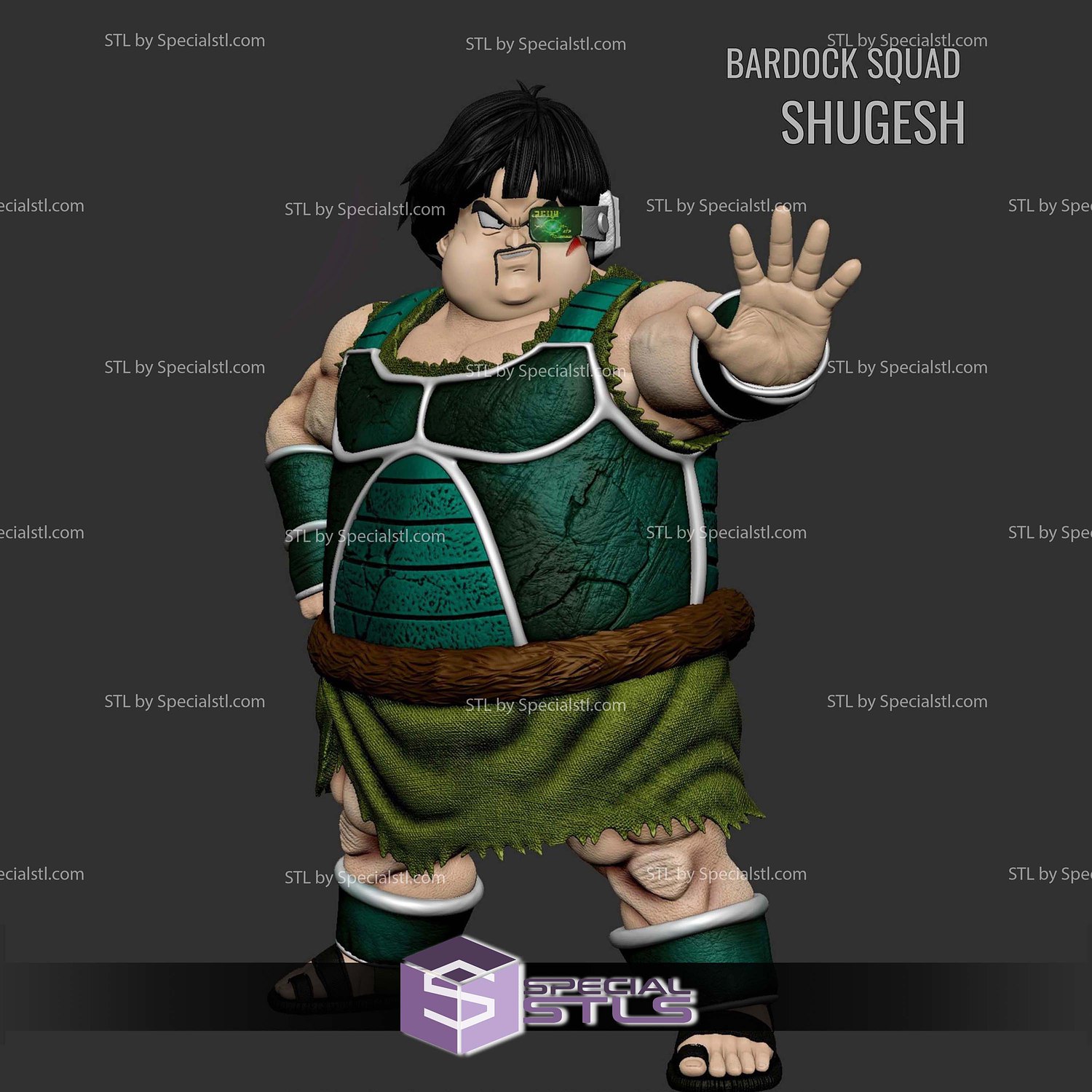 shugesh saiyan bardock pelotão stl arquivos especial esfera dragão 3D print model - Mito3D