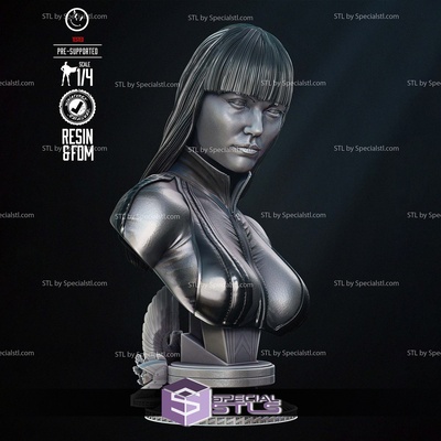 silk spectre bust portrait digital sculpture specialstl 3d print model - Mito3D