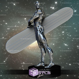 argento surfista 3d modello in piedi v6 3d print model - Mito3D
