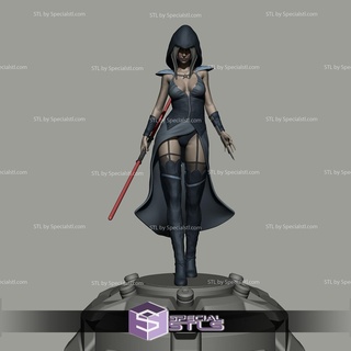 sith assasin starwar girl 3d print model - Mito3D