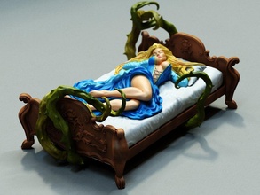dormido belleza arte fan 3d print model - Mito3D
