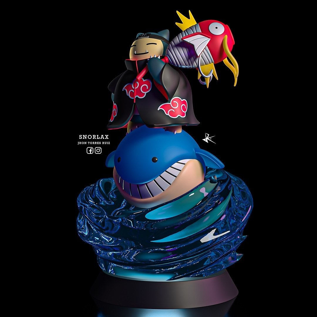 esnórlax kisame pokemon naruto 3D print model - Mito3D