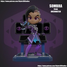sombra overwatch stylized version 3d print model - Mito3D
