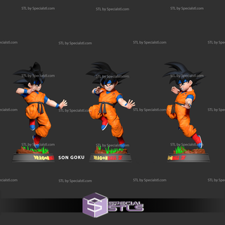 figlio Goku ragazzo formazione stl File 3d print model - Mito3D