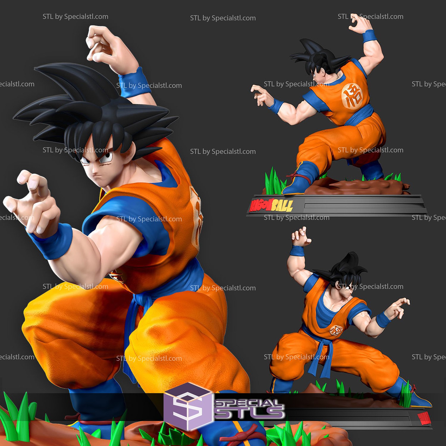 filho Goku stl arquivos pronto luta 3D print model - Mito3D