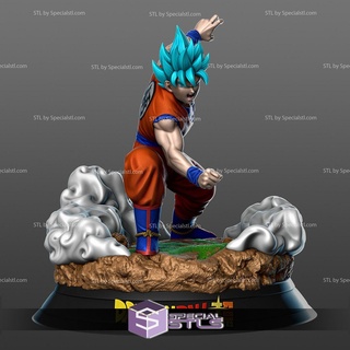 Sohn Goku Super Saiyajin Blau 3d Drucken Figur 3d print model - Mito3D