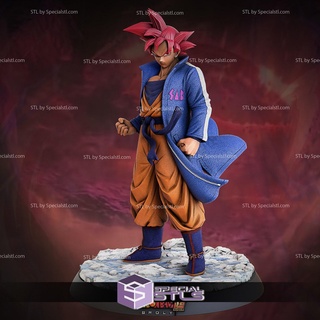 filho Goku super saiyan Deus 3d modelo 3d print model - Mito3D
