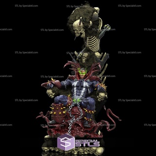spawn demon throne v5 3d printing figurine stl files 3d print model - Mito3D