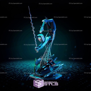 spider gwen 3d printing figurine action pose man stl files 3d print model - Mito3D