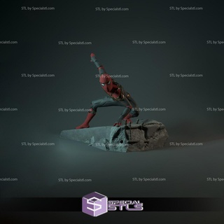 spider man tom holland diorama 3d printing model stl files 3d print model - Mito3D