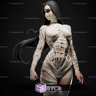 spider silk long hair standing ready 3d print 3d print model - Mito3D