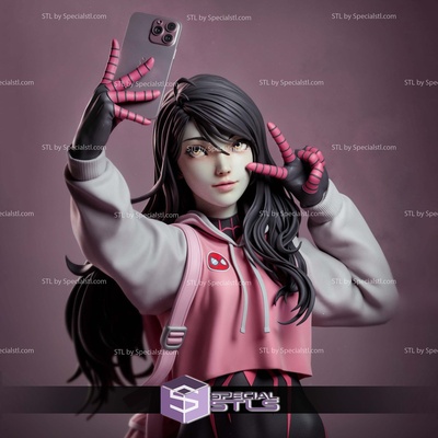 spidergirl selfie 3d printing models specialstl 3d print model - Mito3D