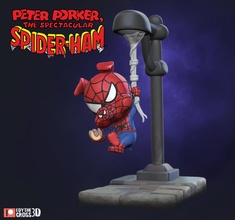 spiderham chibi spiderman 3d print model - Mito3D