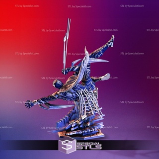 spiderman 2099 action pose v4 stl files 3d printing figurine 3d print model - Mito3D
