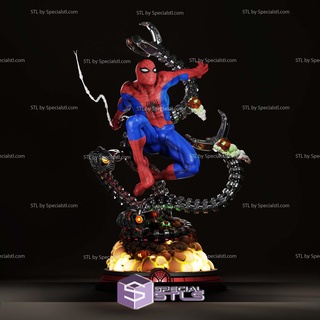 hombre araña acción stl archivos diorama v2 3d print model - Mito3D