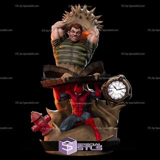 hombre araña luchando arena stl archivos 3d modelo 3d print model - Mito3D