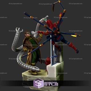 spiderman vs doctor octopus stl files 3d print model - Mito3D