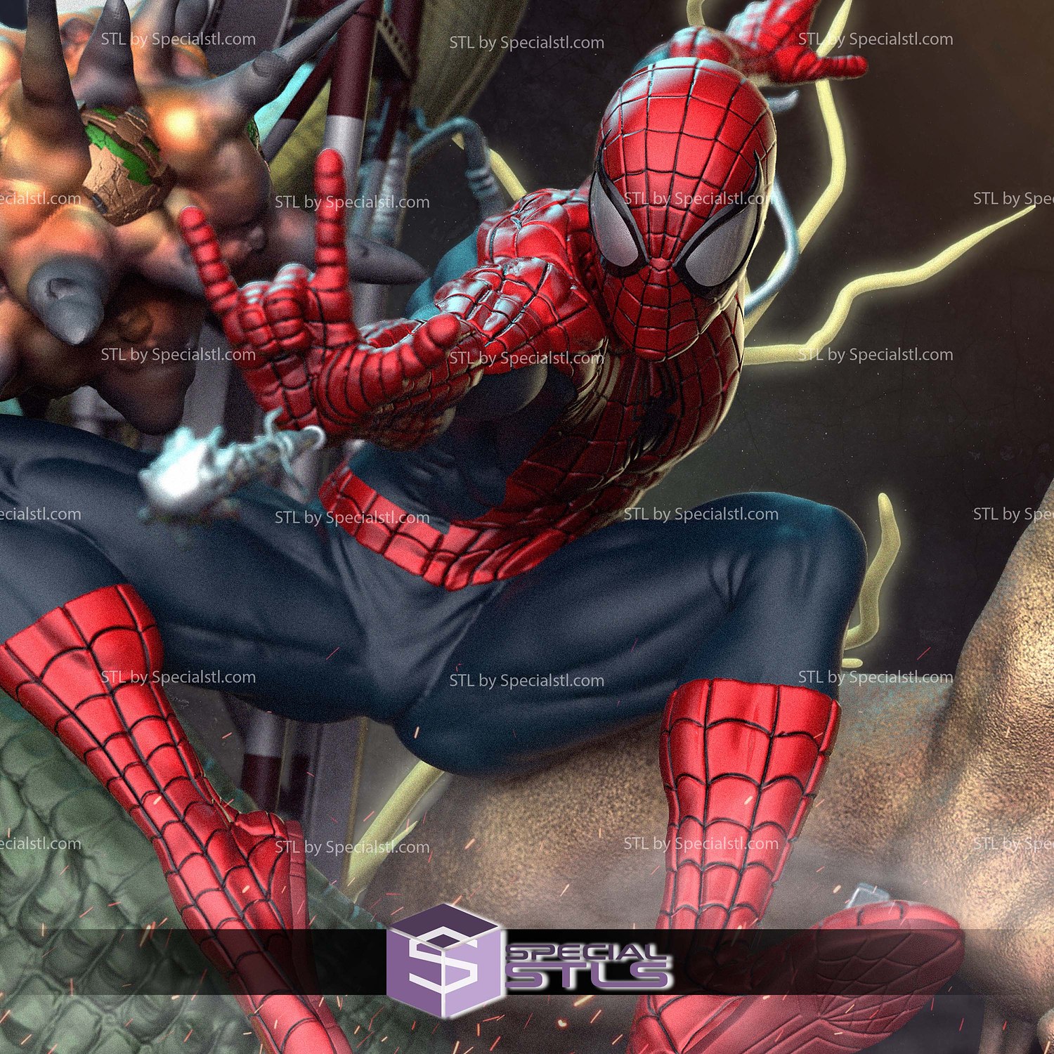 spiderman vs sinister 6 3d printer files specialstl 3D print model - Mito3D