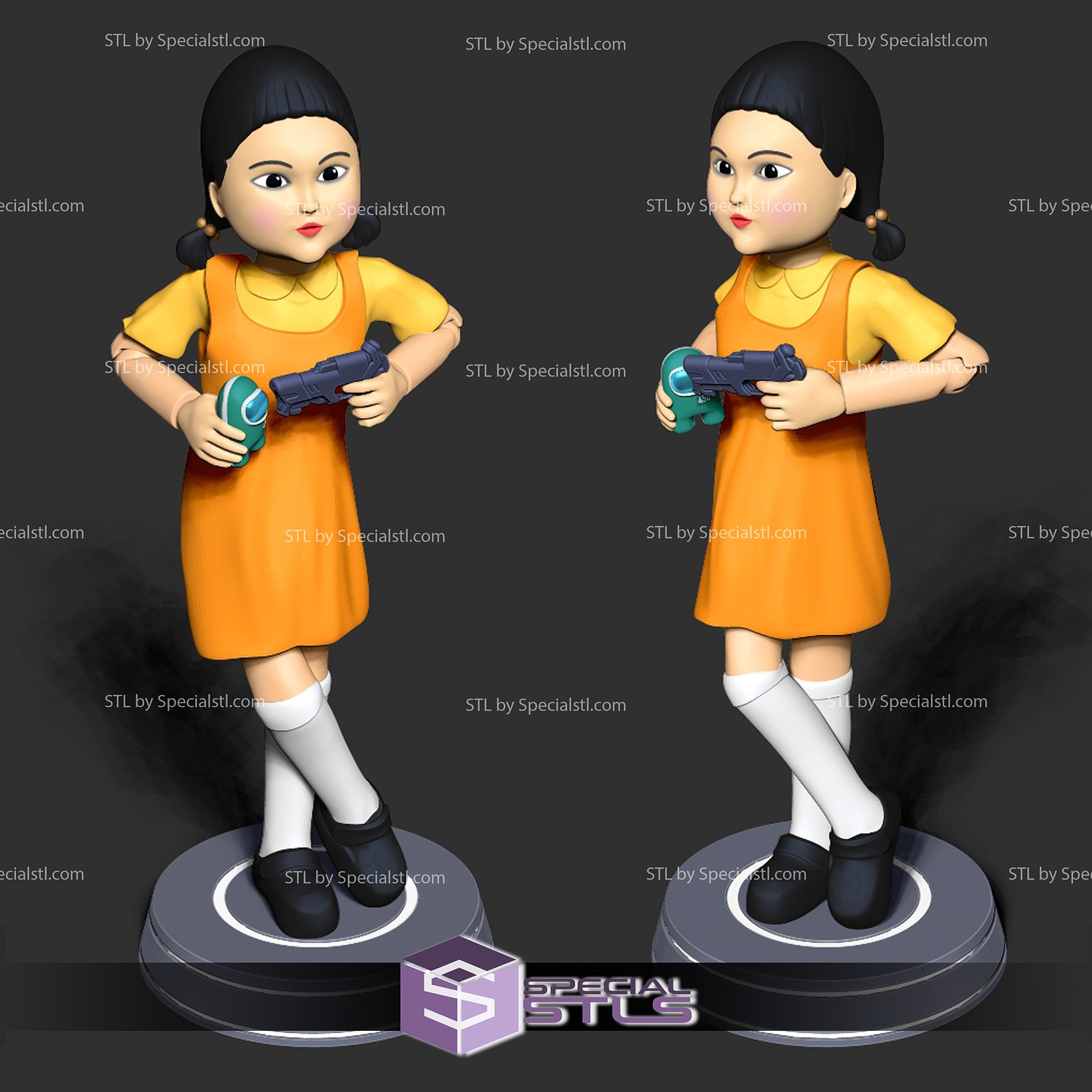 squid game doll stl files 3D print model - Mito3D