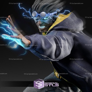 static shock angry stl files 3d print model - Mito3D