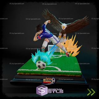 steve hyuga eagle 3d printing figurine captain tsubasa stl files 3d print model - Mito3D