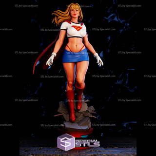 Super Mädchen thicc fliegend 3d Drucken Figur 3d print model - Mito3D