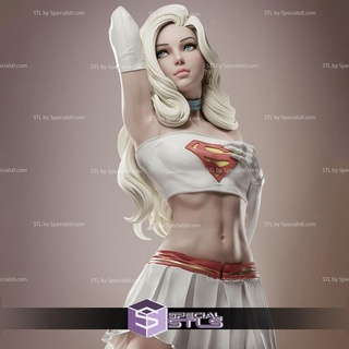 super girl white suit v4 stl files 3d printing figurine 3d print model - Mito3D