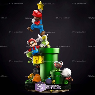 Super Mario Diorama stl 3d druckbar v2 3d print model - Mito3D