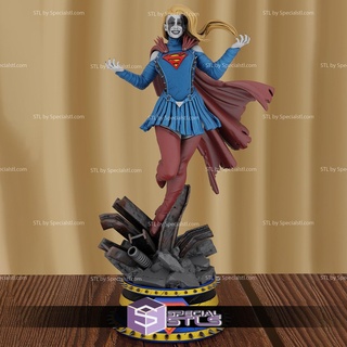 supergirl palhaço infetado 3d impressão estatueta supergirl palhaço infetado 3d impressão estatueta 3d print model - Mito3D
