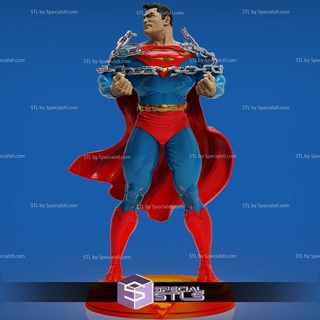 superman breaking chains 3d printing figurine stl files 3d print model - Mito3D