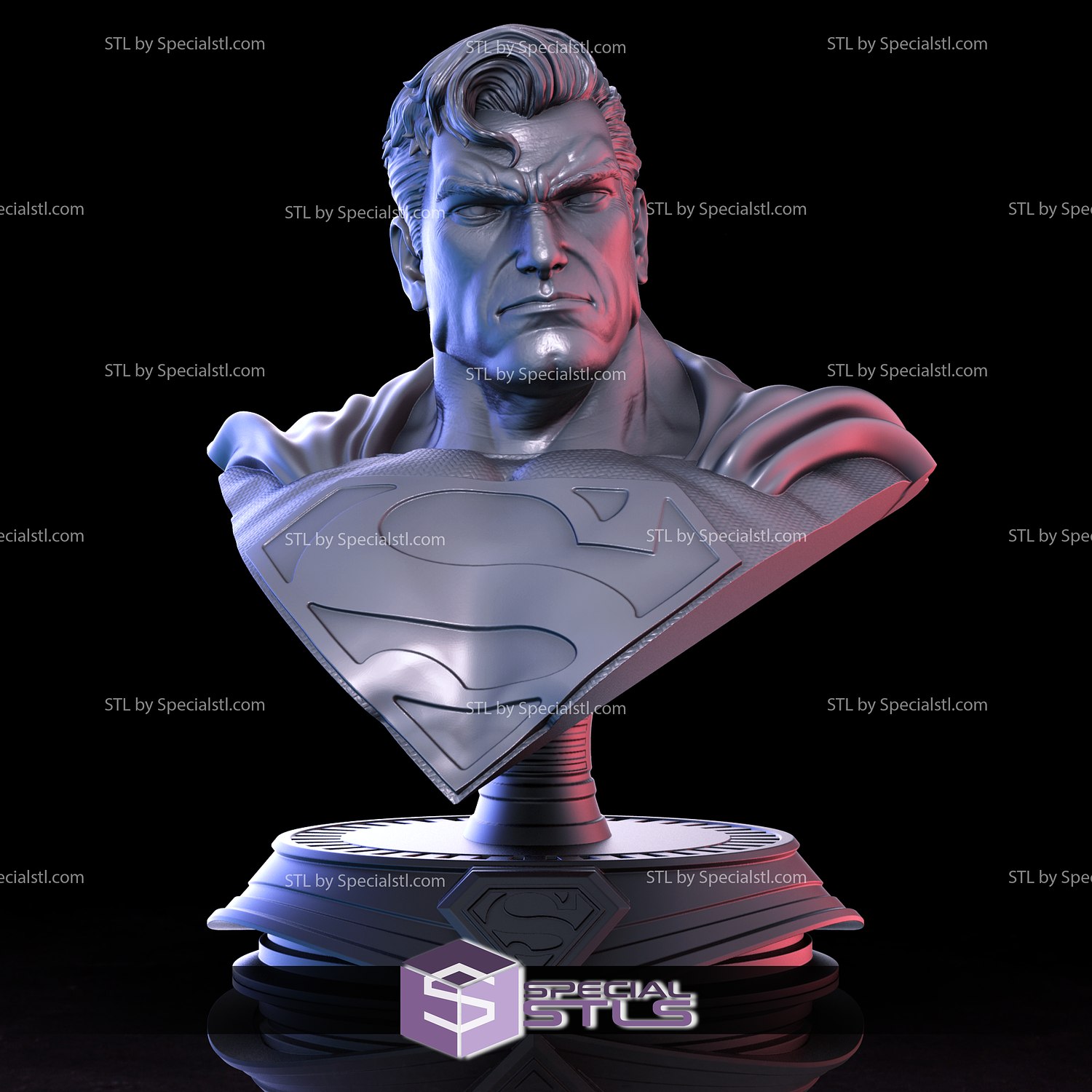 superhombre busto 3d modelo v2 3D print model - Mito3D