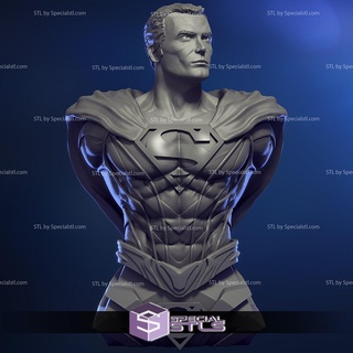 superman bust stl files v3 3d print model - Mito3D