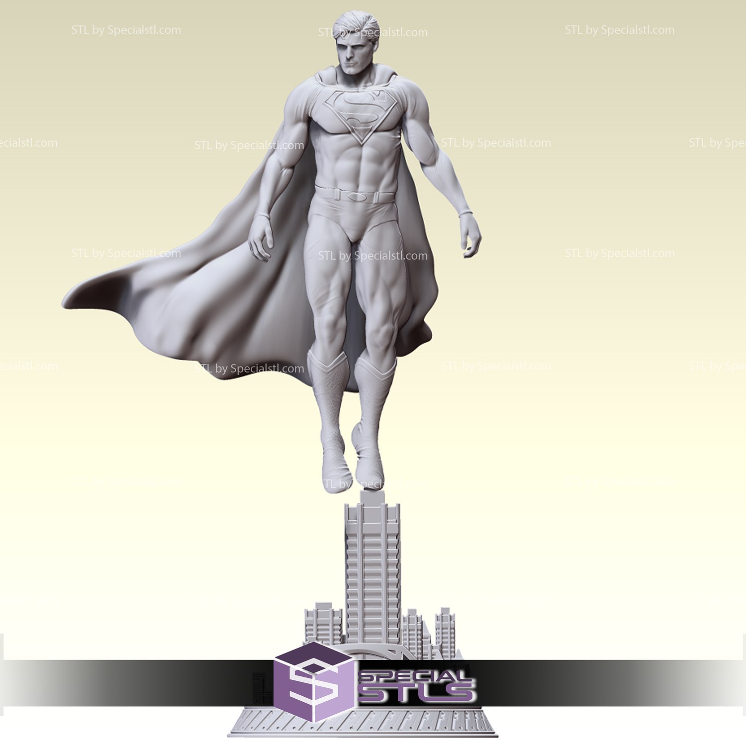 superman christopher reeve 3d model flying city 3D print model - Mito3D