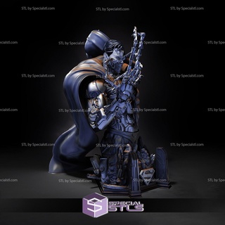 superhombre cyborg busto stl archivos 3d print model - Mito3D
