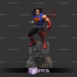 superhombre muerte metal batalla 3d impresión figurilla 3d print model - Mito3D