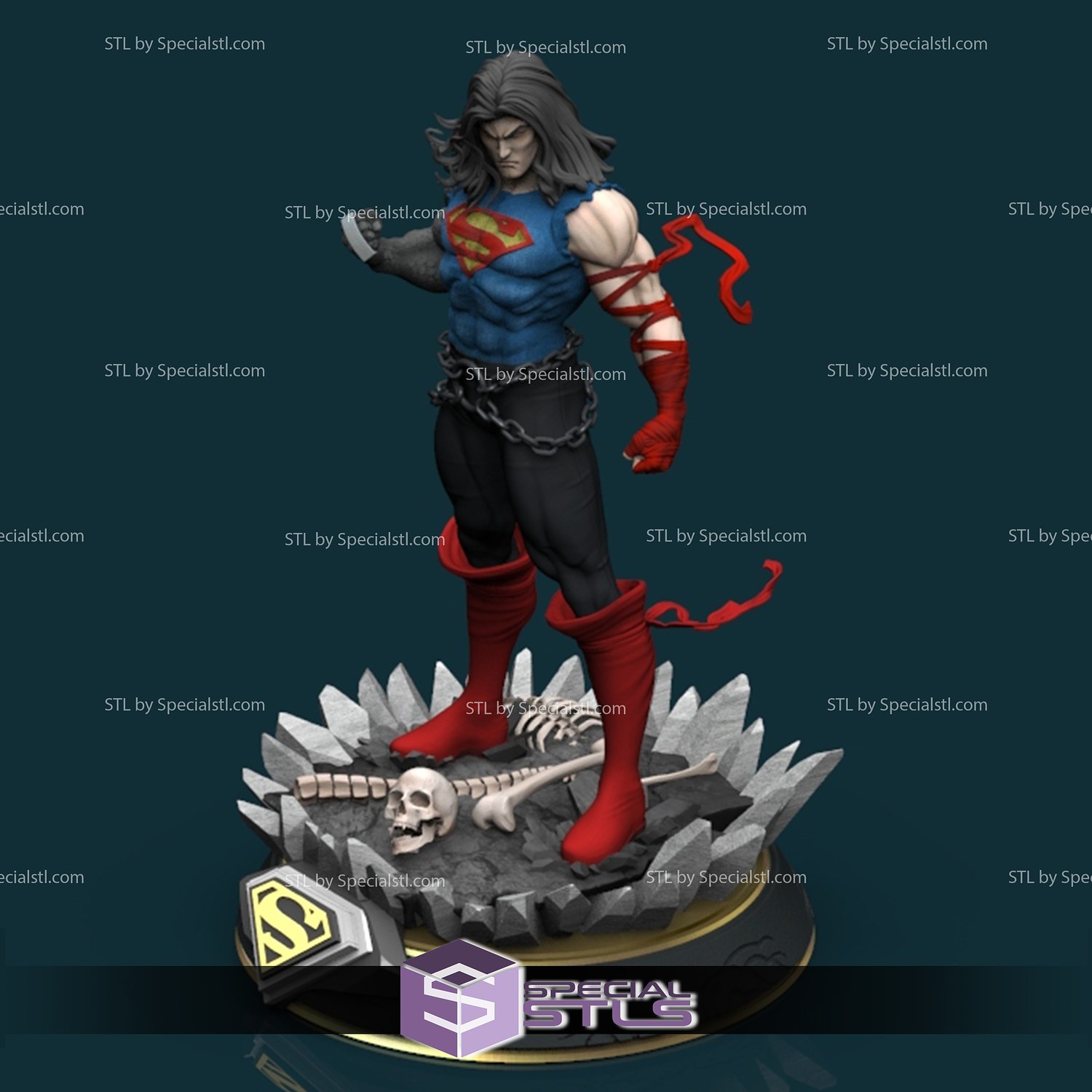 superman death metal dc  3D print model - Mito3D