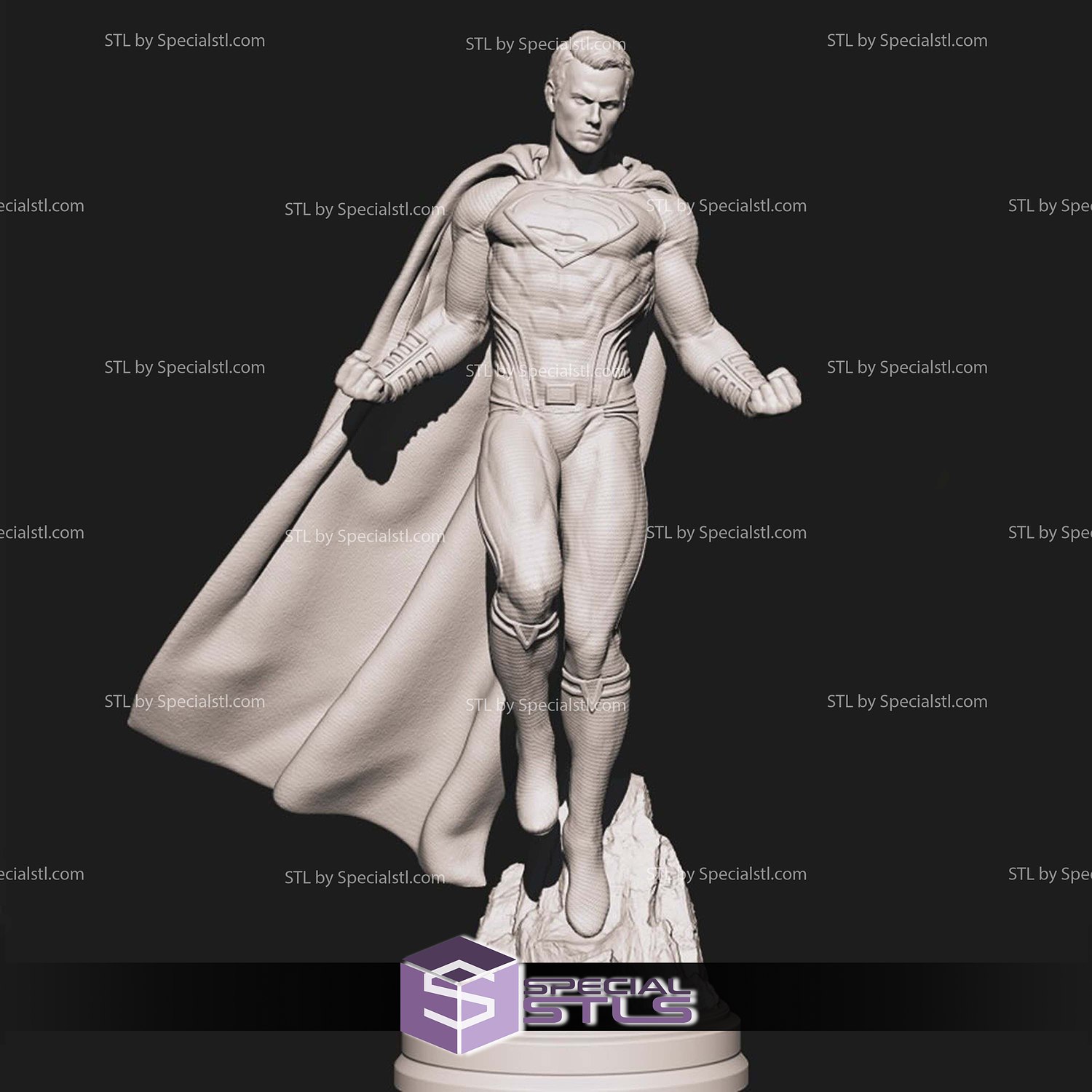 superhombre enrique cavill digital escultura especialstl 3D print model - Mito3D