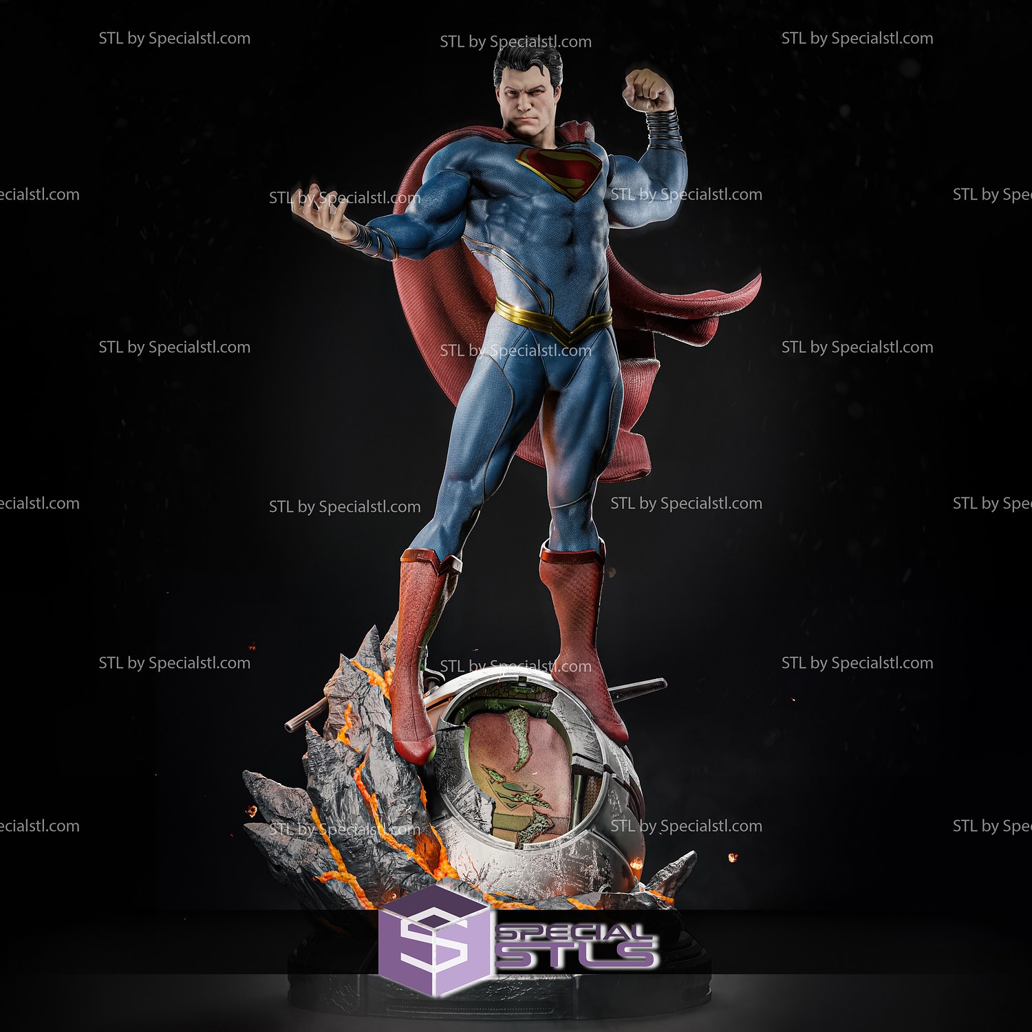 superuomo Henry cavill volare 3d Stampa stl modello 3D print model - Mito3D