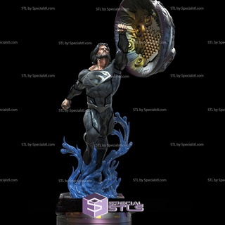 Superman longue cheveux 3d impression modèle noir costume 3d print model - Mito3D