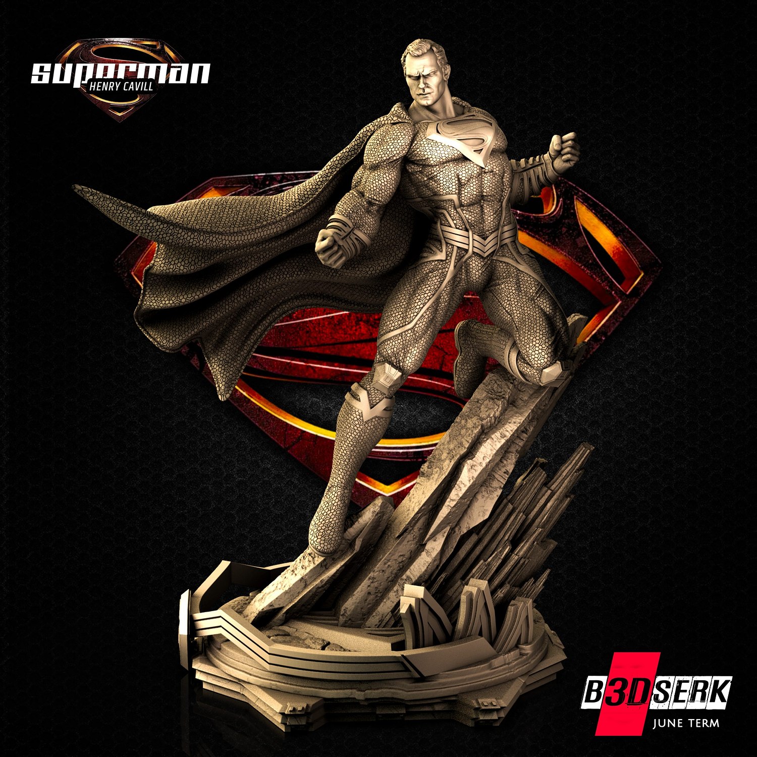 Superman supporter v3 dc 3D print model - Mito3D