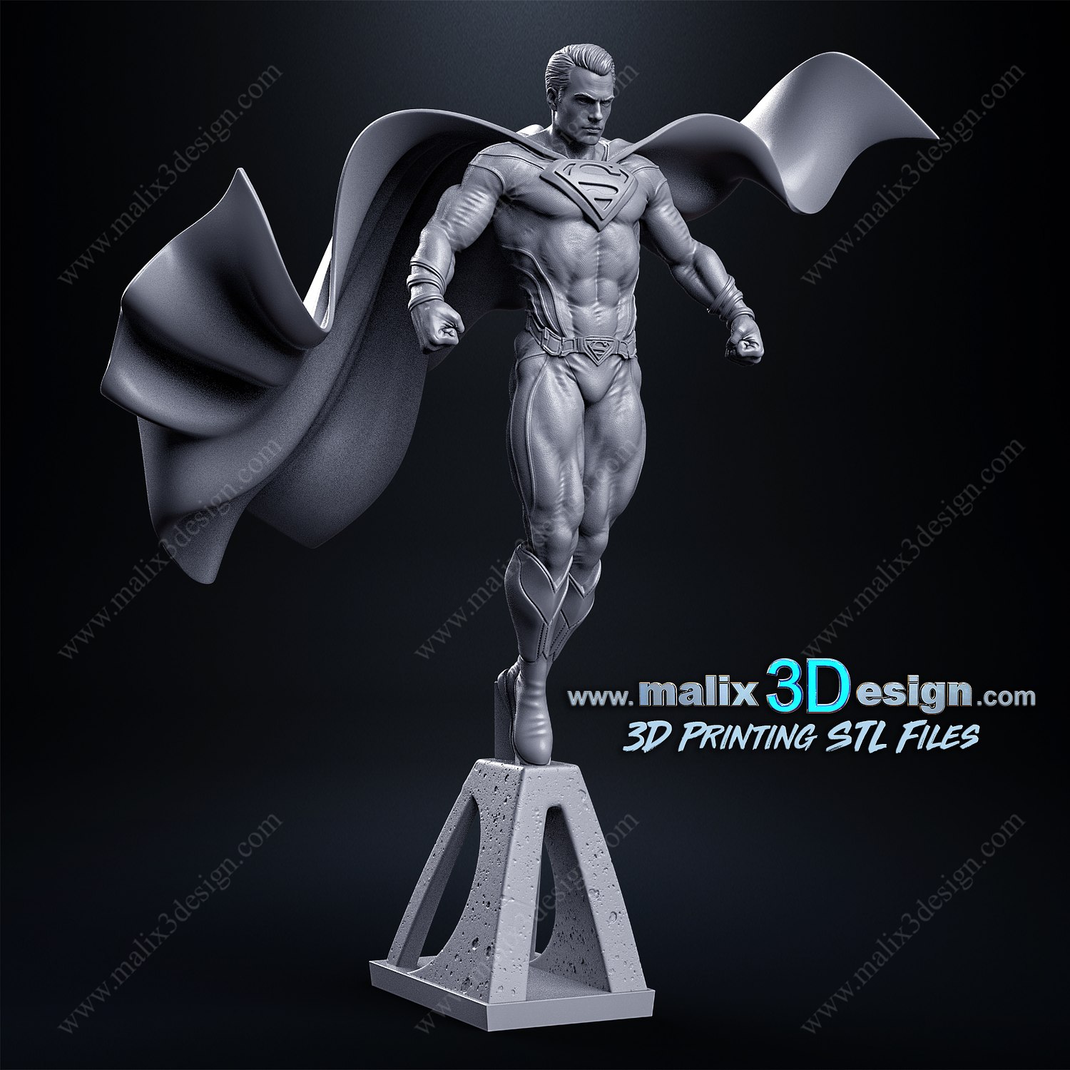 superman stand v4 dc 3D print model - Mito3D