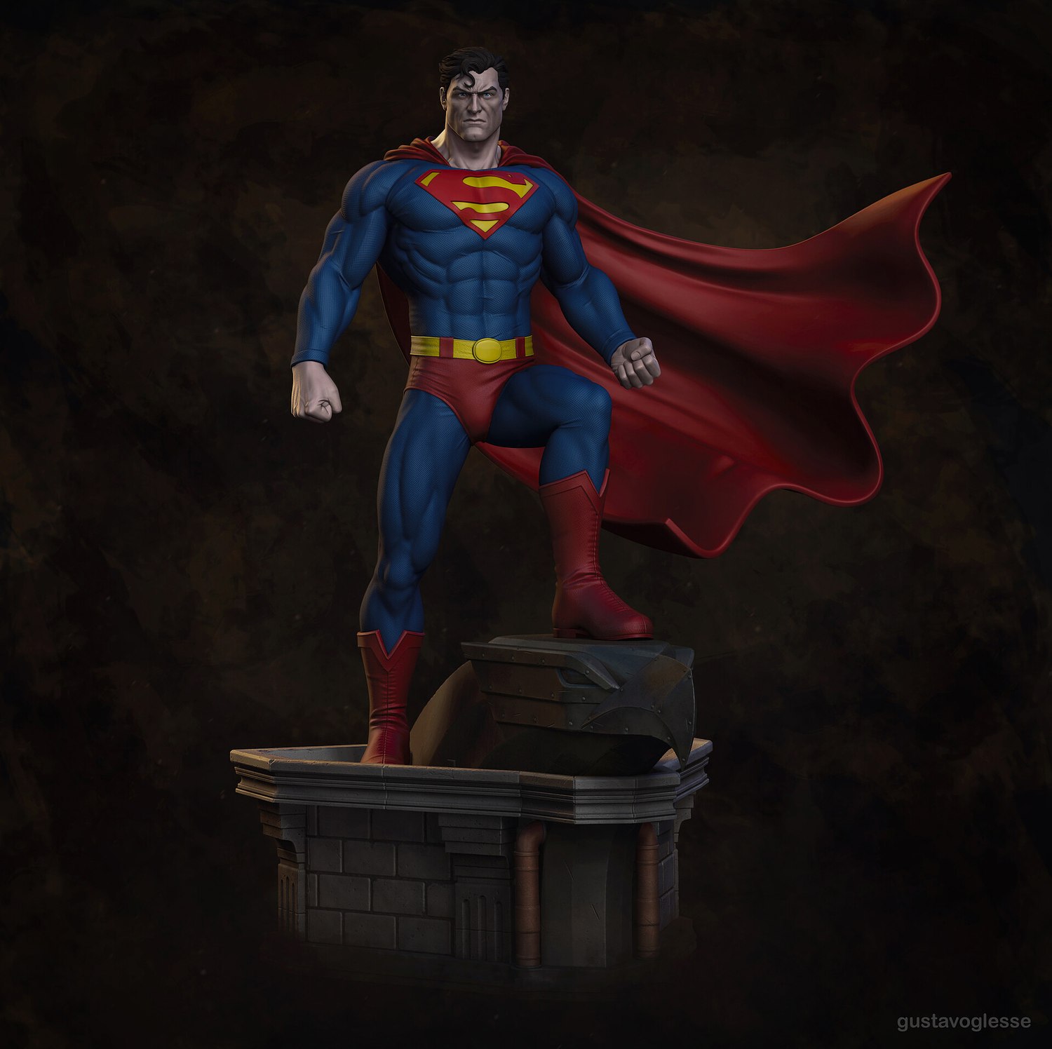 superman stand v5 dc 3D print model - Mito3D