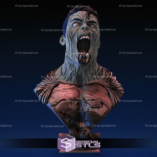 superhombre zombi busto stl archivos superhombre zombi busto stl archivos 3d print model - Mito3D